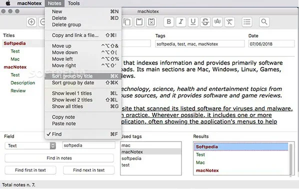 macNotex Mac版 截图 3