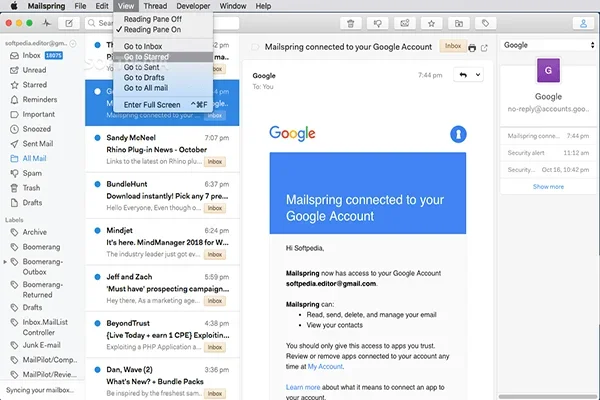Mailspring Mac版 截图 3