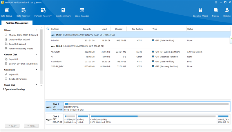 MiniTool Partition Wizard(硬盘分区管理工具)